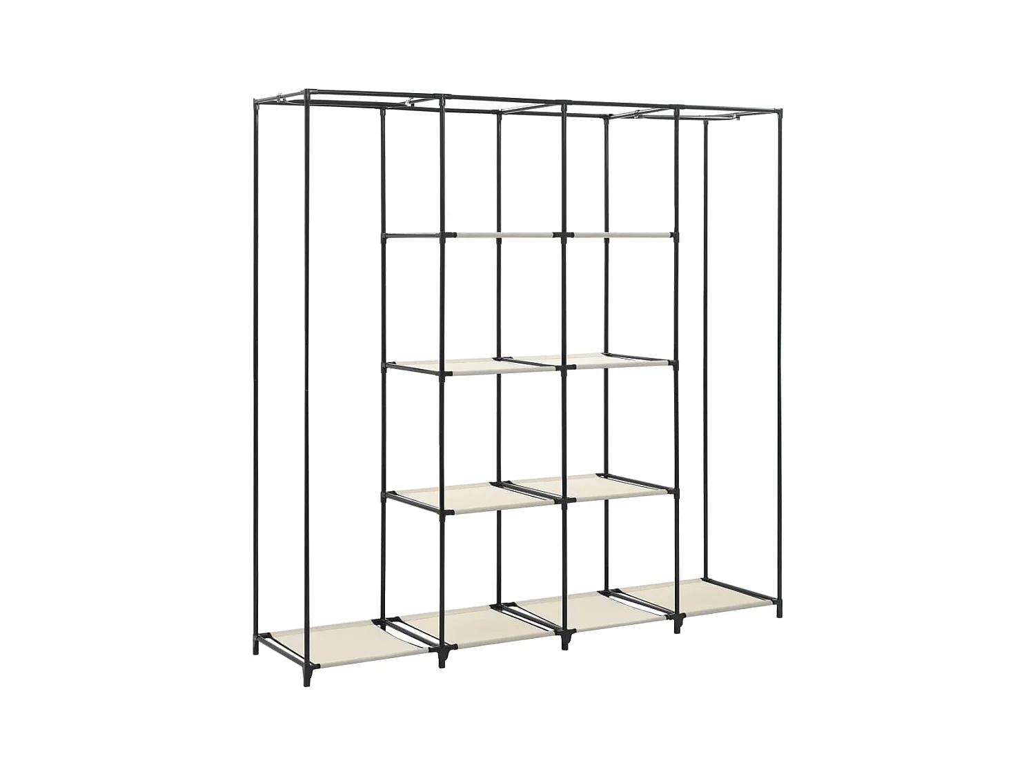 Armario con 4 compartimentos Crema 175x45x170 cm