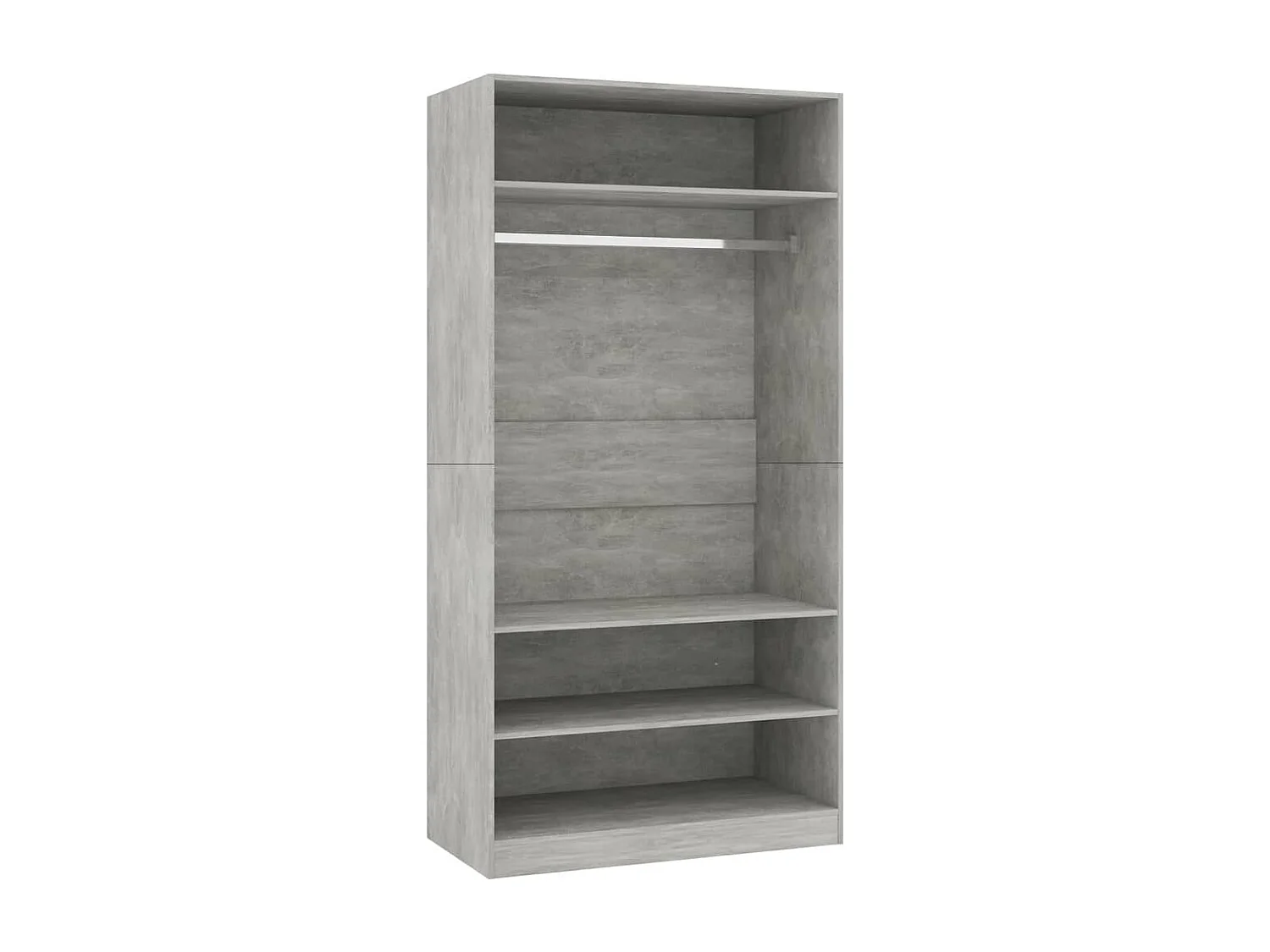 Garde-robe Gris cement 100 x 50 x 200 cm Aggloméré