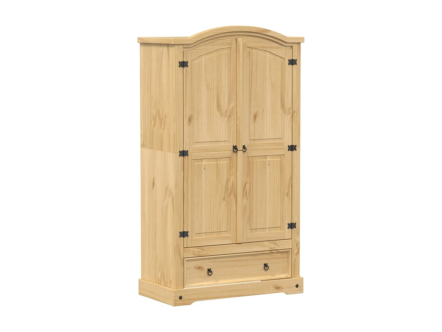 Corona-Kleiderschrank 102x52x186 cm aus massivem Kiefernholz