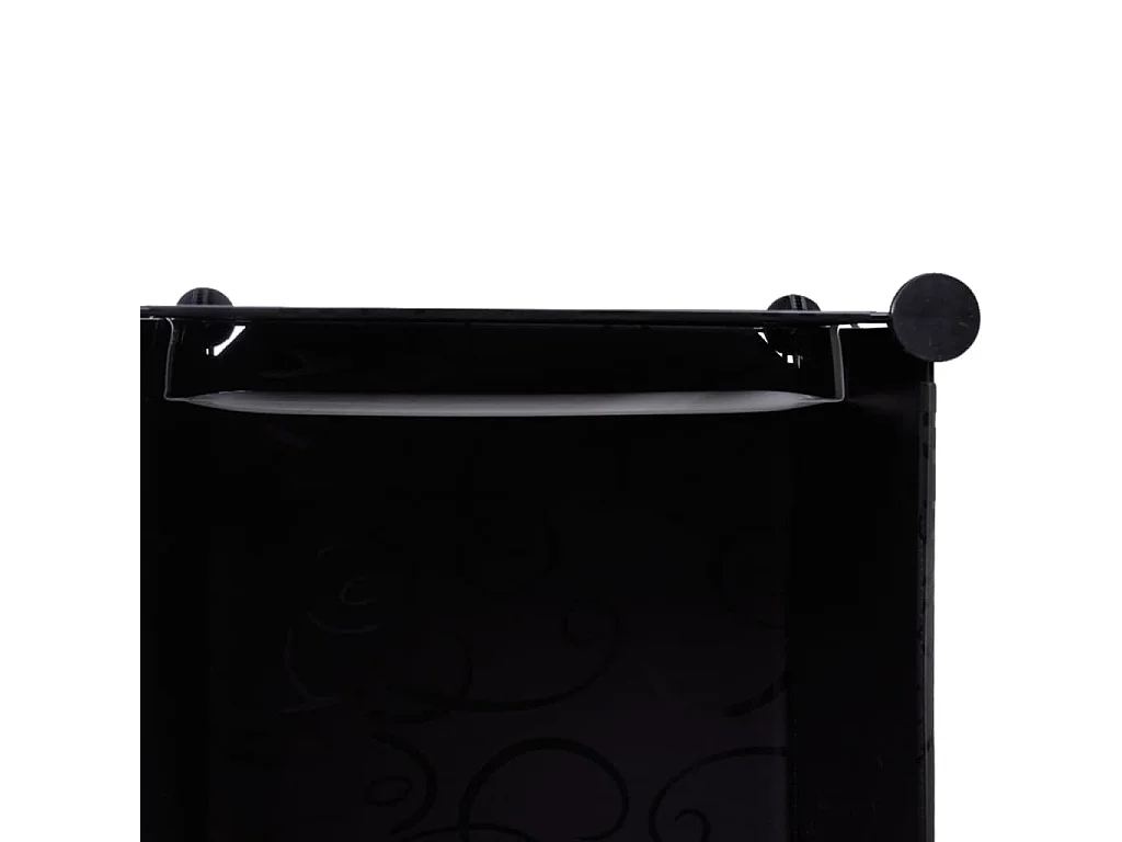 Armário modular 9 compartimentos preto e branco 37 x 115x150 cm