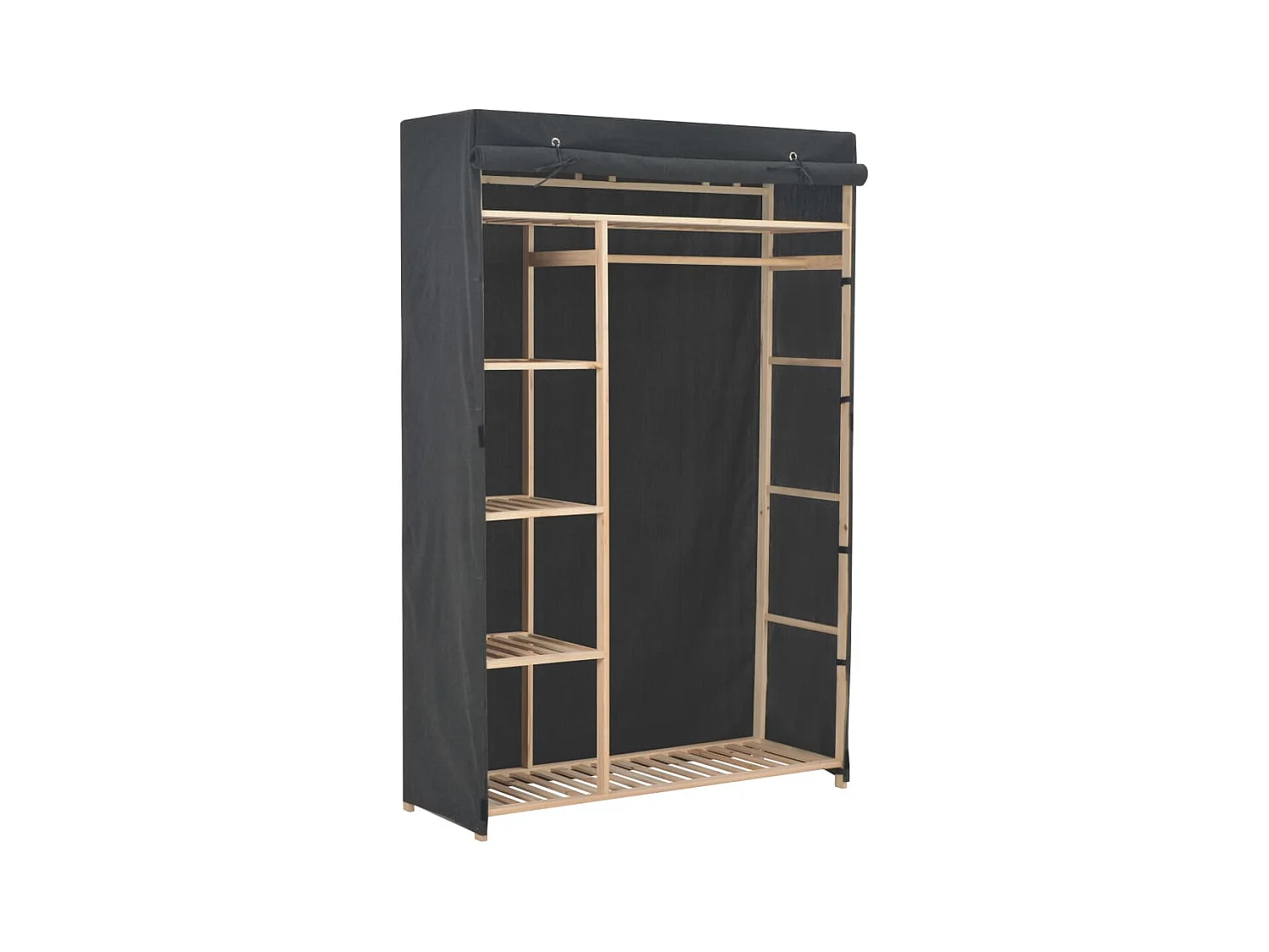 Kleiderschrank Grau 110 x 40 x 170 cm Stoff