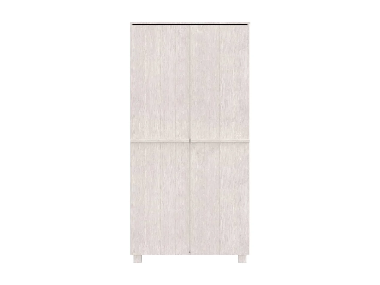 HAMAR Kleiderschrank Weiß 89x50x180 cm Massives Kiefernholz