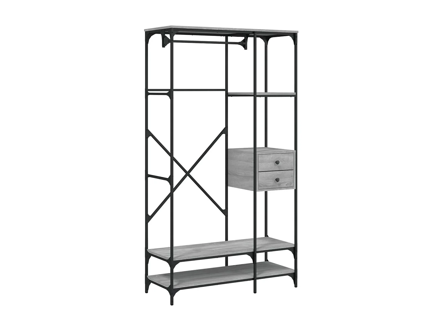 Armoire à tiroirs sonoma gris 100x40x180 cm bois d'ingénierie