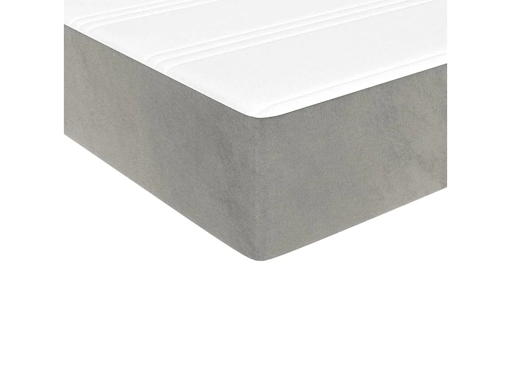 Matelas de lit à ressorts ensachés Gris clair 140x190x20 cm