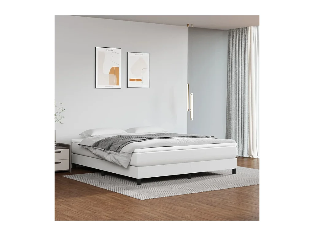 Matelas de lit à ressorts ensachés Blanc 180x200x20 cm
