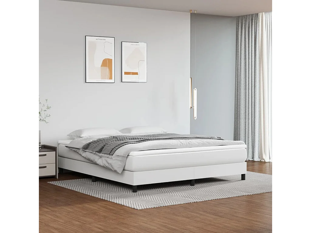 Matelas de lit à ressorts ensachés Blanc 180x200x20 cm