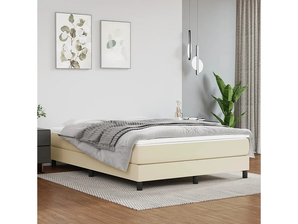 Matelas de lit à ressorts ensachés Crème 140x190x20 cm