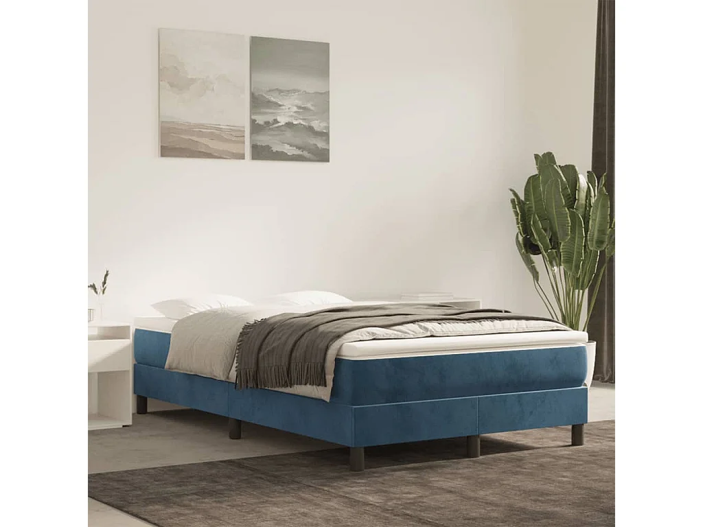 Matelas de lit à ressorts ensachés 120x220x20 cm velours