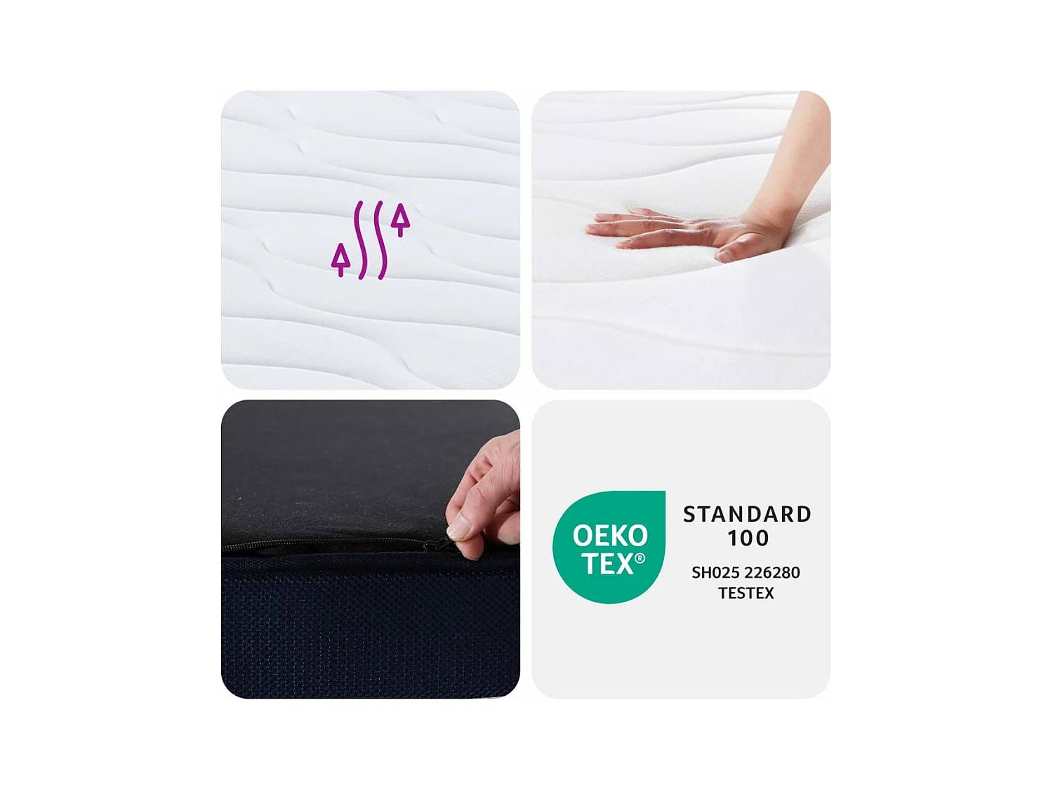 Colchón de muelles ensacados dureza media 140x200 cm