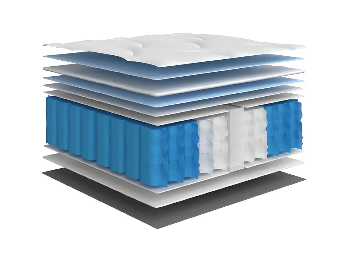 Colchón de muelles ensacados dureza media 140x200 cm