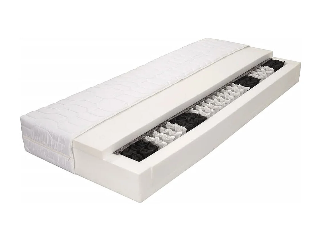 Matelas 120 x 200 cm 7 zones Ressort ensaché 20 cm H3