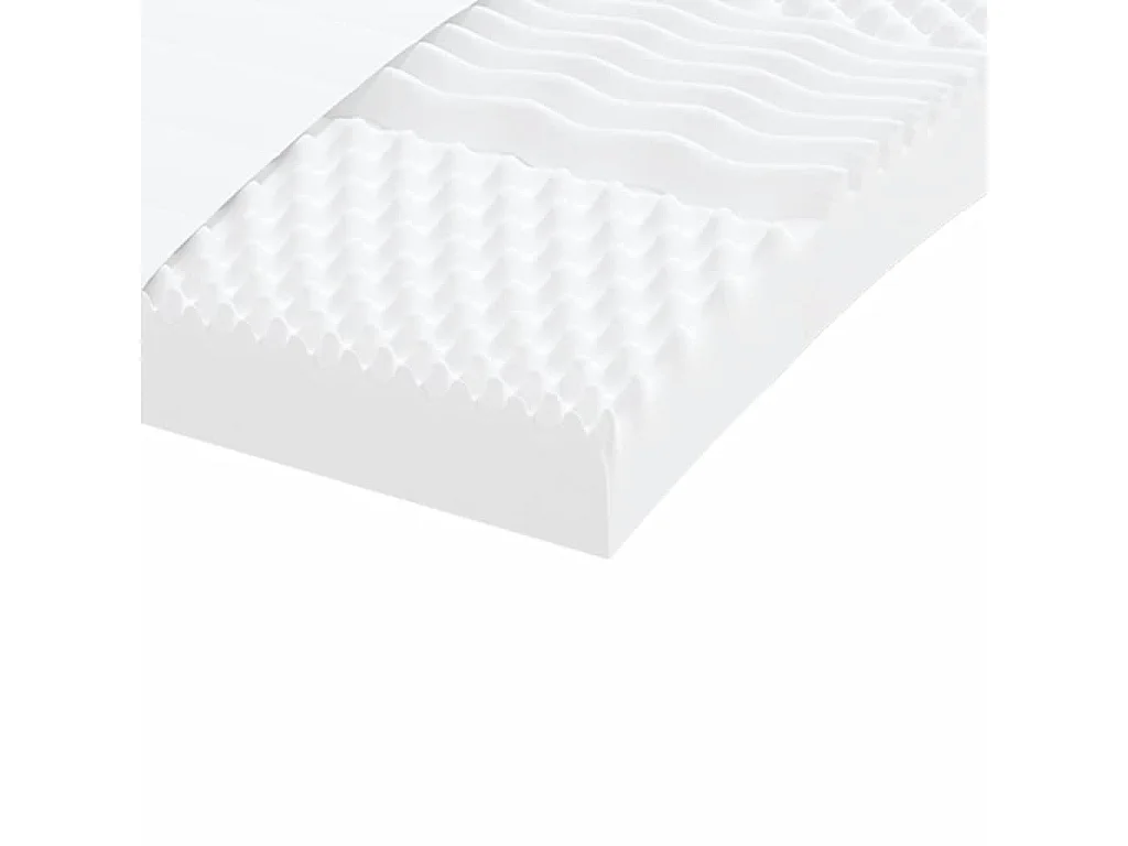 Materasso in schiuma 2 pz bianco 90x190 cm 7 zone durezza 20 ILD