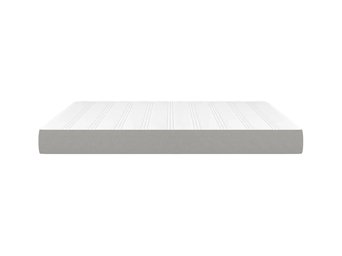 Matelas de lit à ressorts ensachés Gris clair 180x200x20 cm