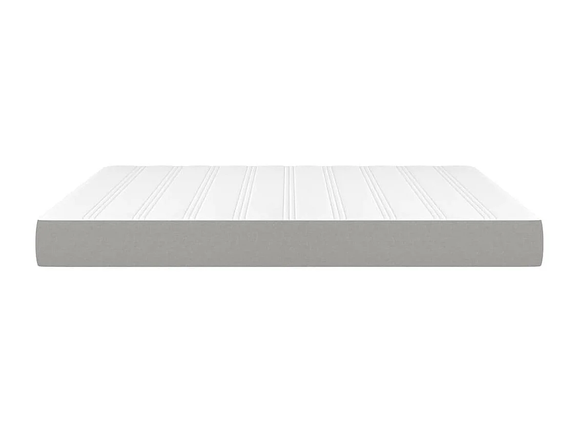 Matelas de lit à ressorts ensachés Gris clair 180x200x20 cm