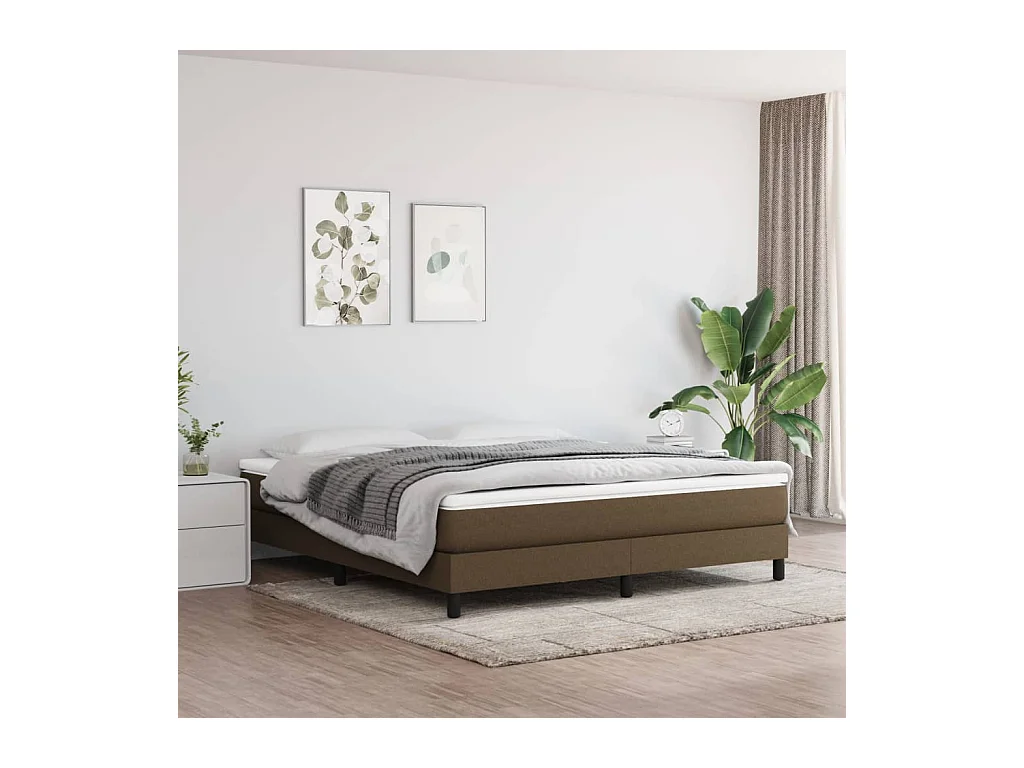 Matelas de lit à ressorts ensachés Marron foncé 160x200x20 cm