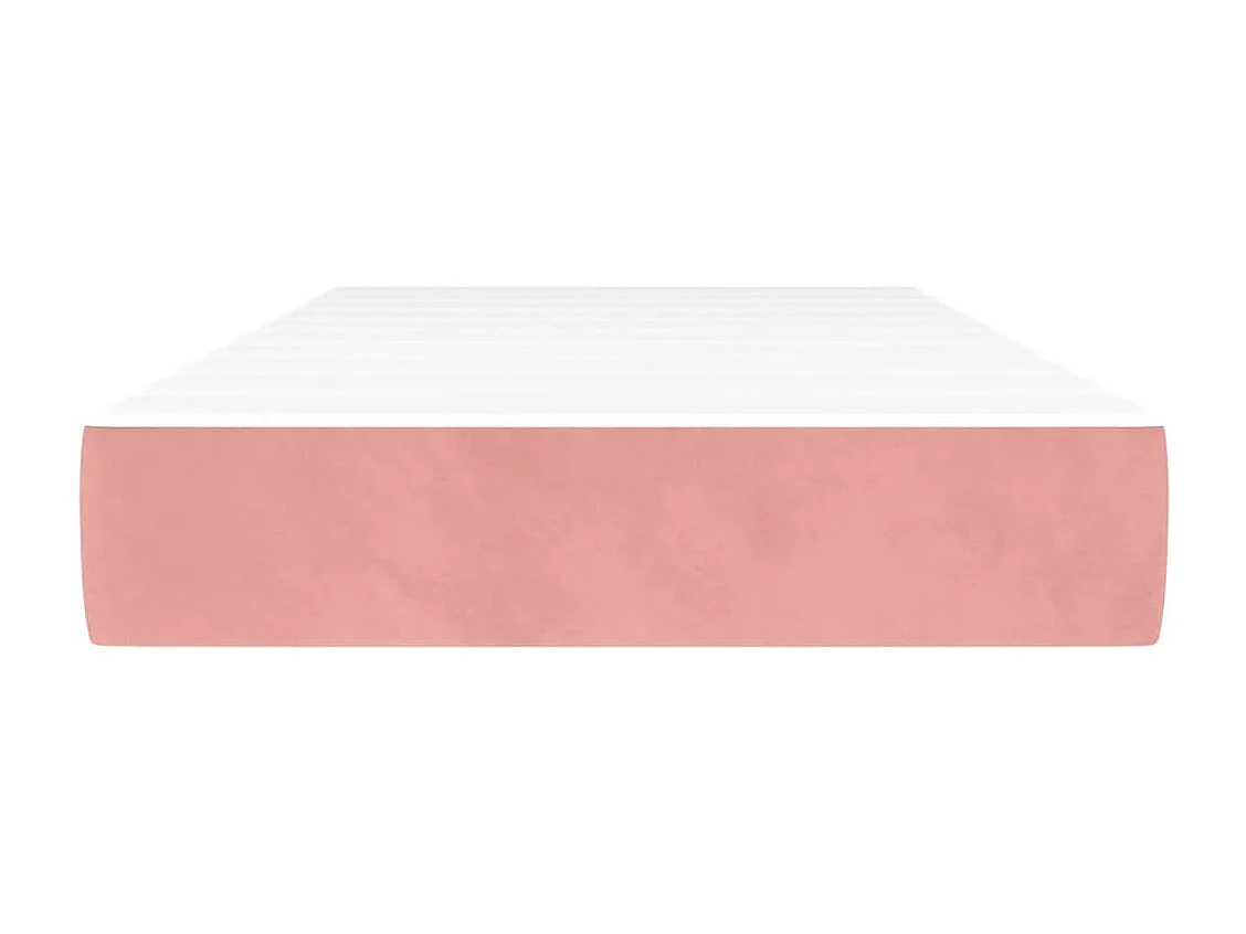 Matelas de lit à ressorts ensachés Rose 80x200x20 cm Velours