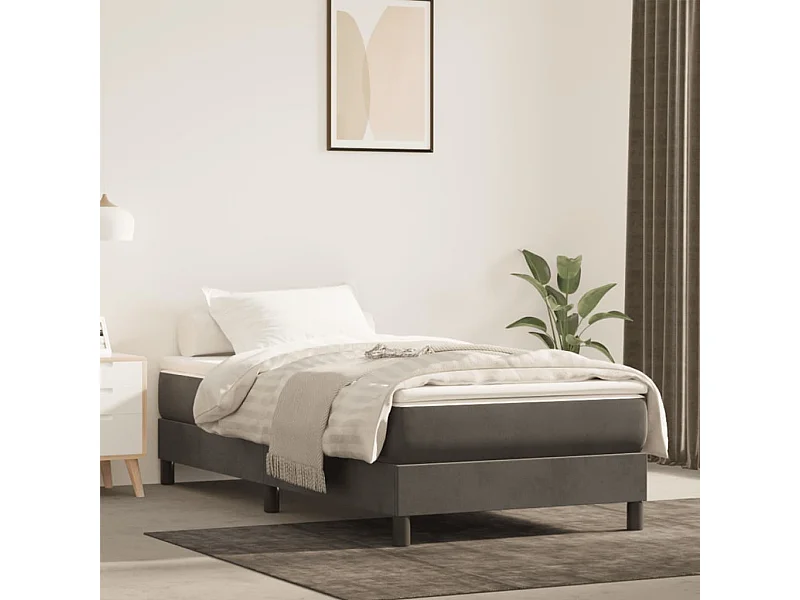 Matelas de lit à ressorts ensachés 90x220x20 cm velours