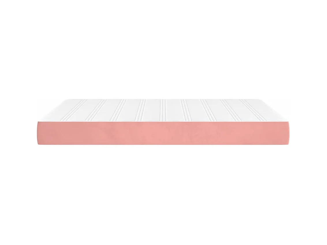 Matelas de lit à ressorts ensachés Rose 140x190x20 cm Velours