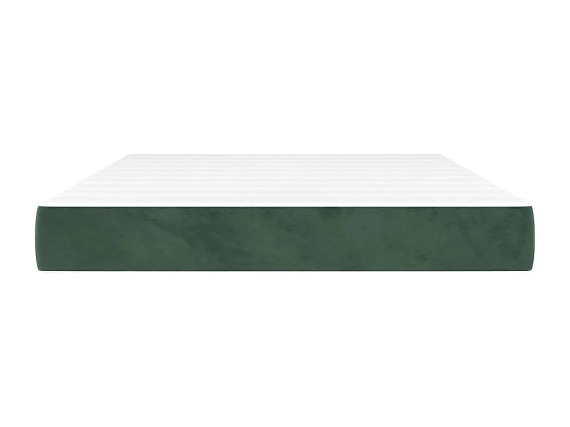 Materasso per letto a molle insacchettate Verde scuro 140x190x20 cm