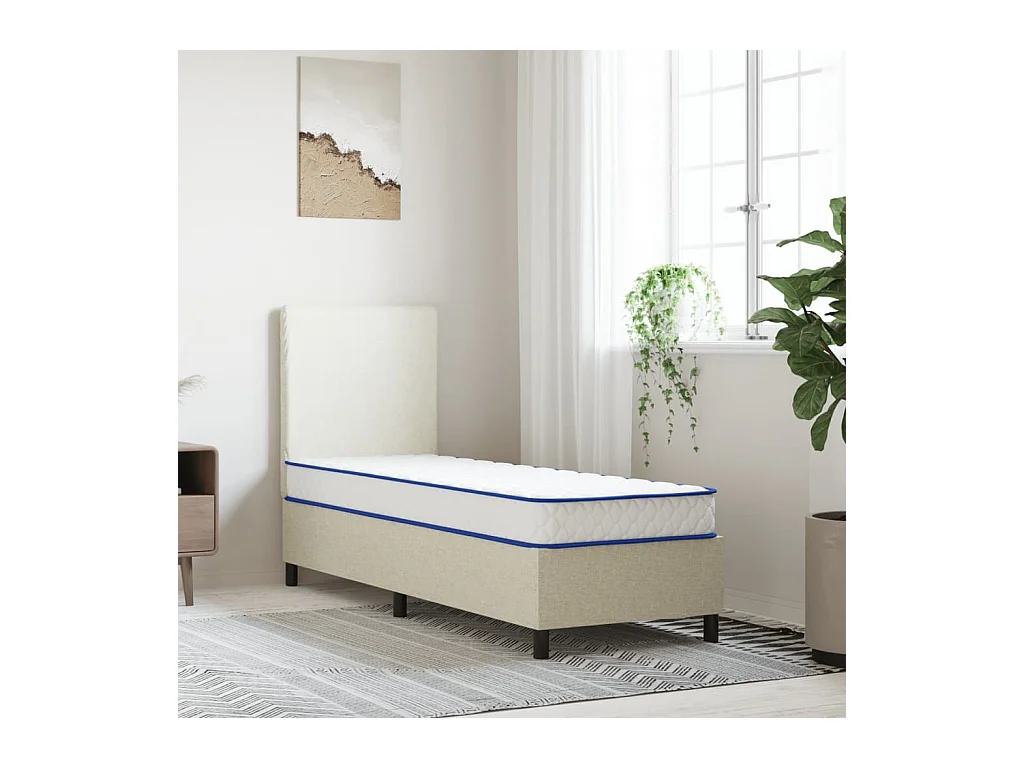 Matelas en mousse à mémoire de forme blanc 70x200x17 cm
