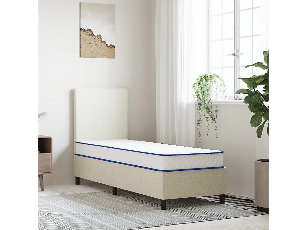 Matelas en mousse à mémoire de forme blanc 70x200x17 cm