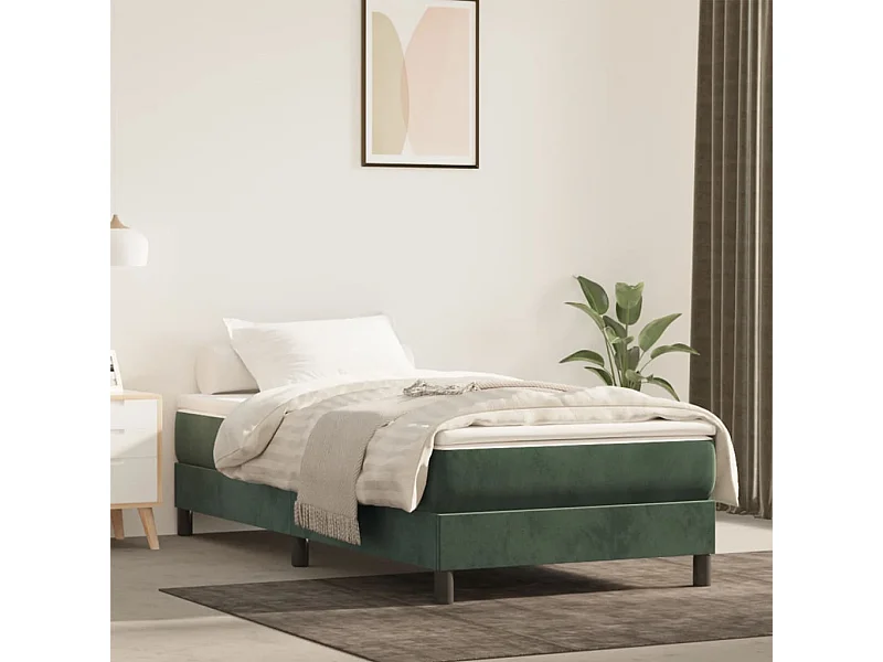 Matelas de lit à ressorts ensachés 90x220x20 cm velours