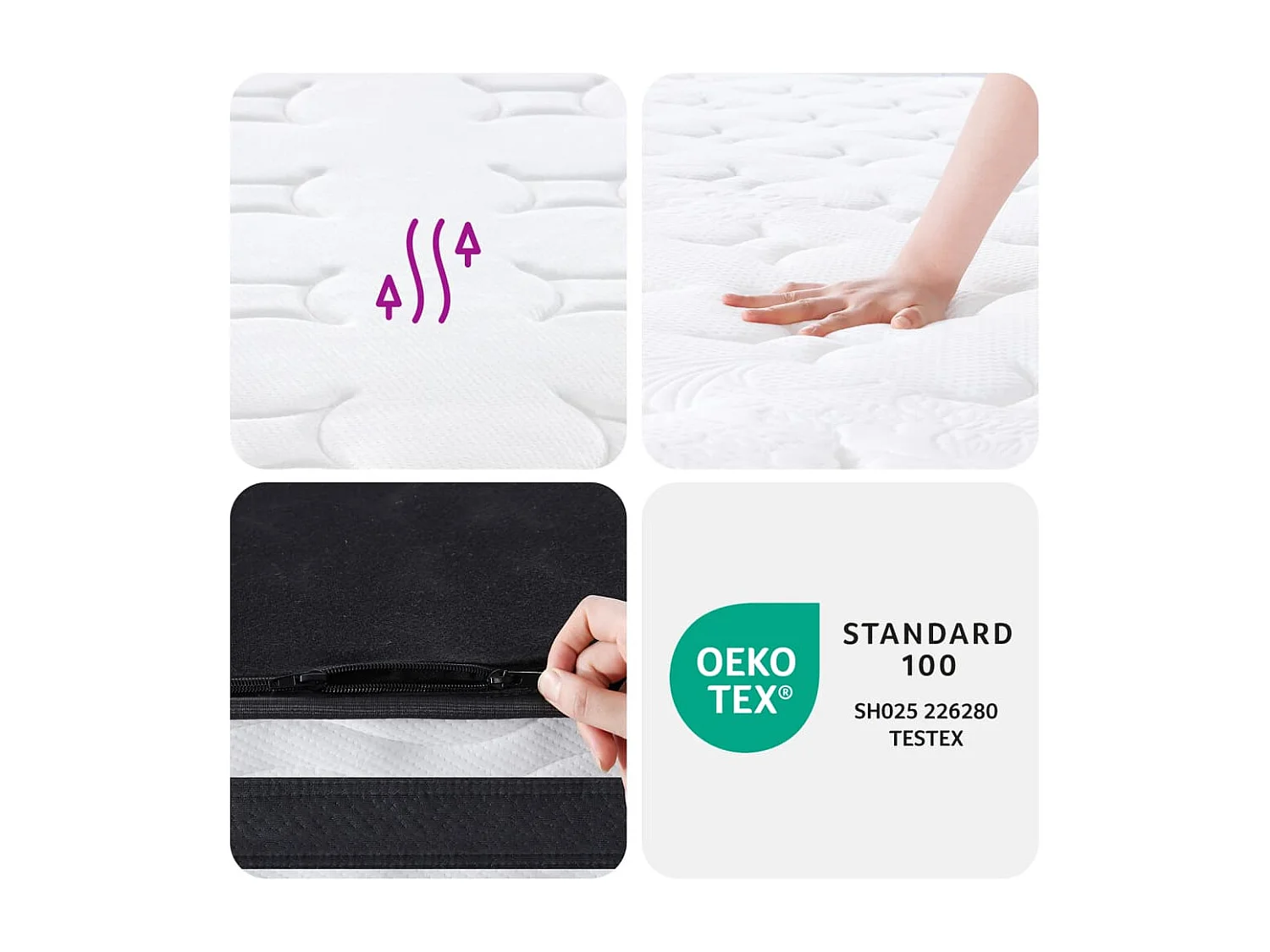 Matelas à ressorts bonnell moyen 90x200 cm