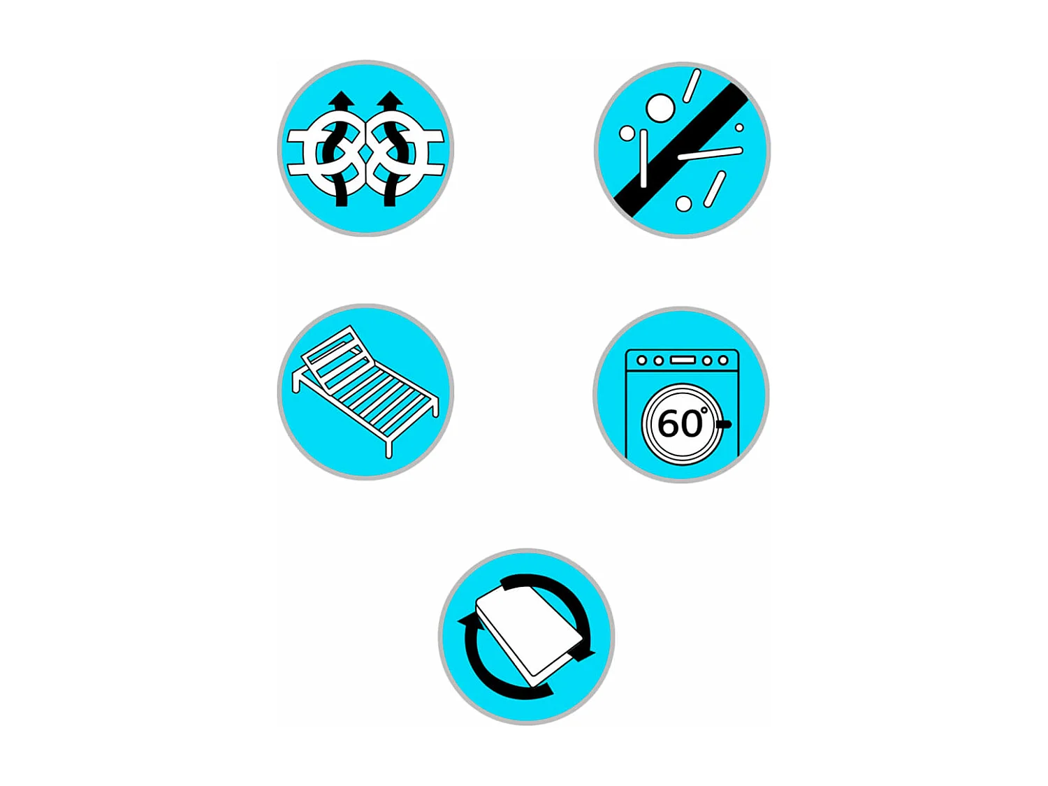 Somier de láminas 190x90x20 cm tejido