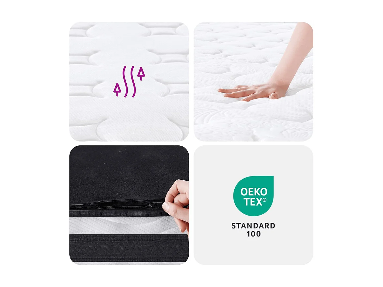 Matelas à ressorts bonnell moyen 160x200 cm