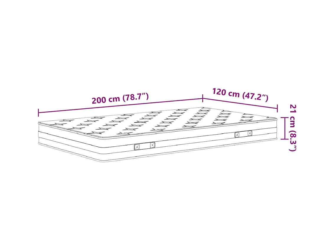 Medium bonnellveringsmatras 120x200 cm