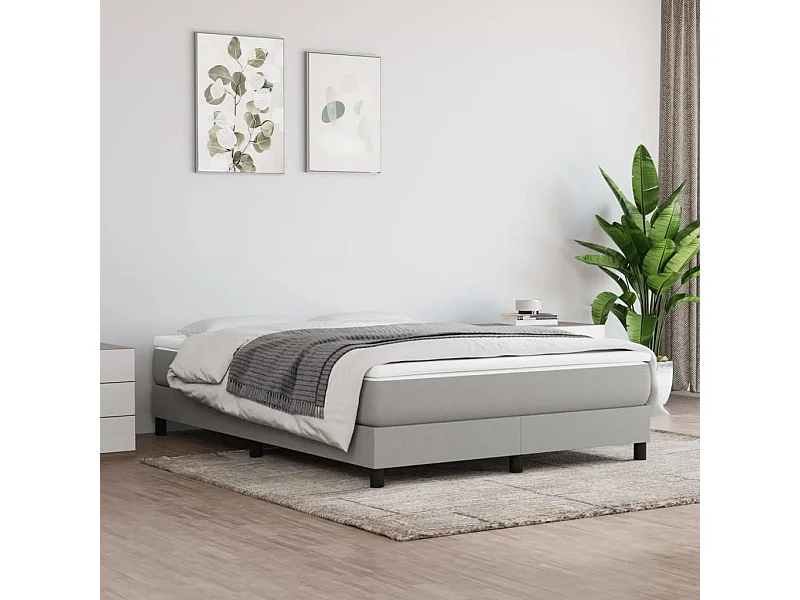 Materasso per letto a molle insacchettate Grigio chiaro 140x200x20 cm