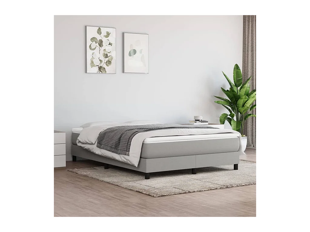Matelas de lit à ressorts ensachés Gris clair 140x200x20 cm
