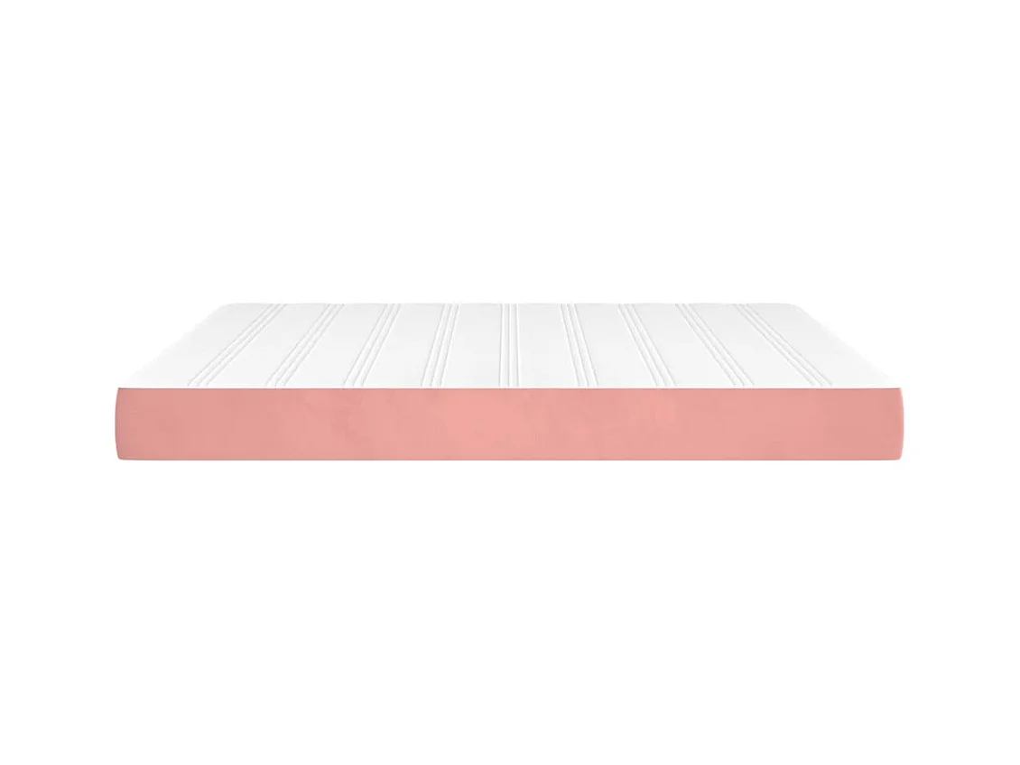 Taschenfederkernmatratze Rosa 160x200x20 cm Samt