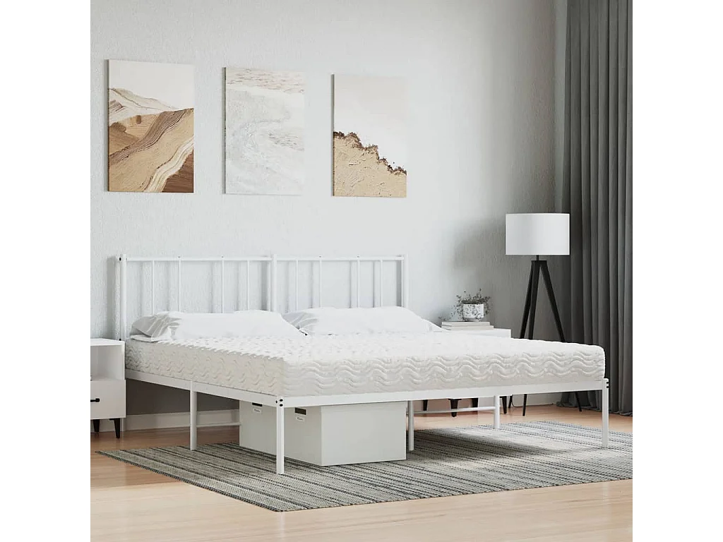 Weiße Schaumstoffmatratze 160x210 cm Härte H2 H3