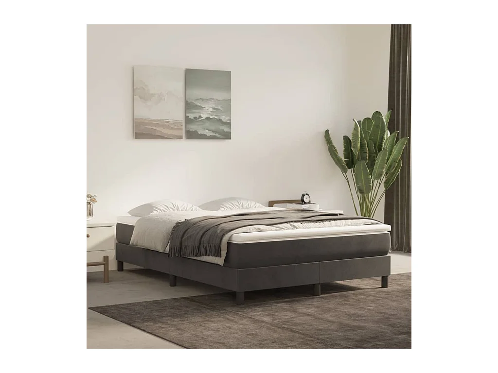 Matelas de lit à ressorts ensachés 140x220x20 cm velours