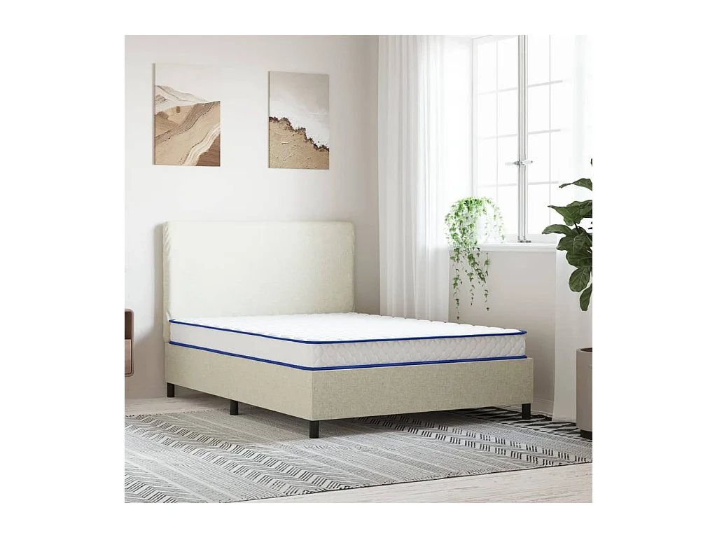 Matelas en mousse à mémoire de forme blanc 140x190x17 cm