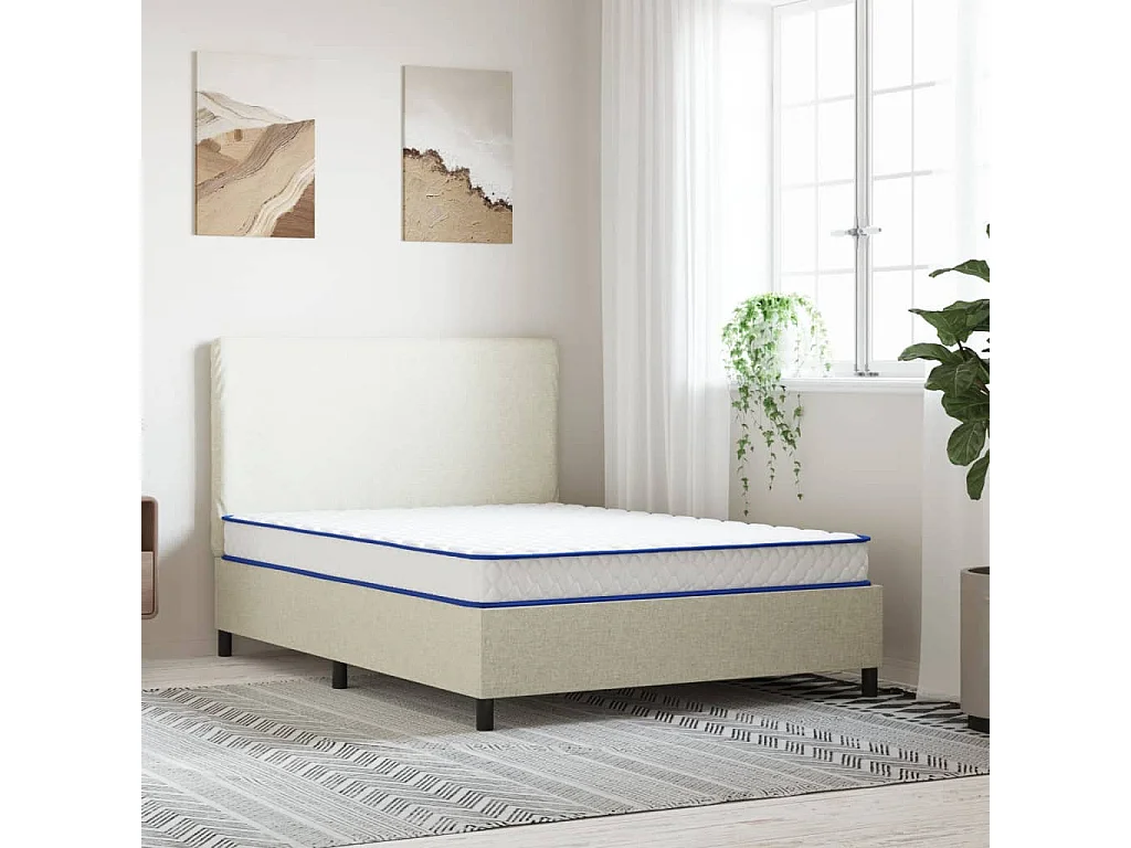 Matelas en mousse à mémoire de forme blanc 140x190x17 cm