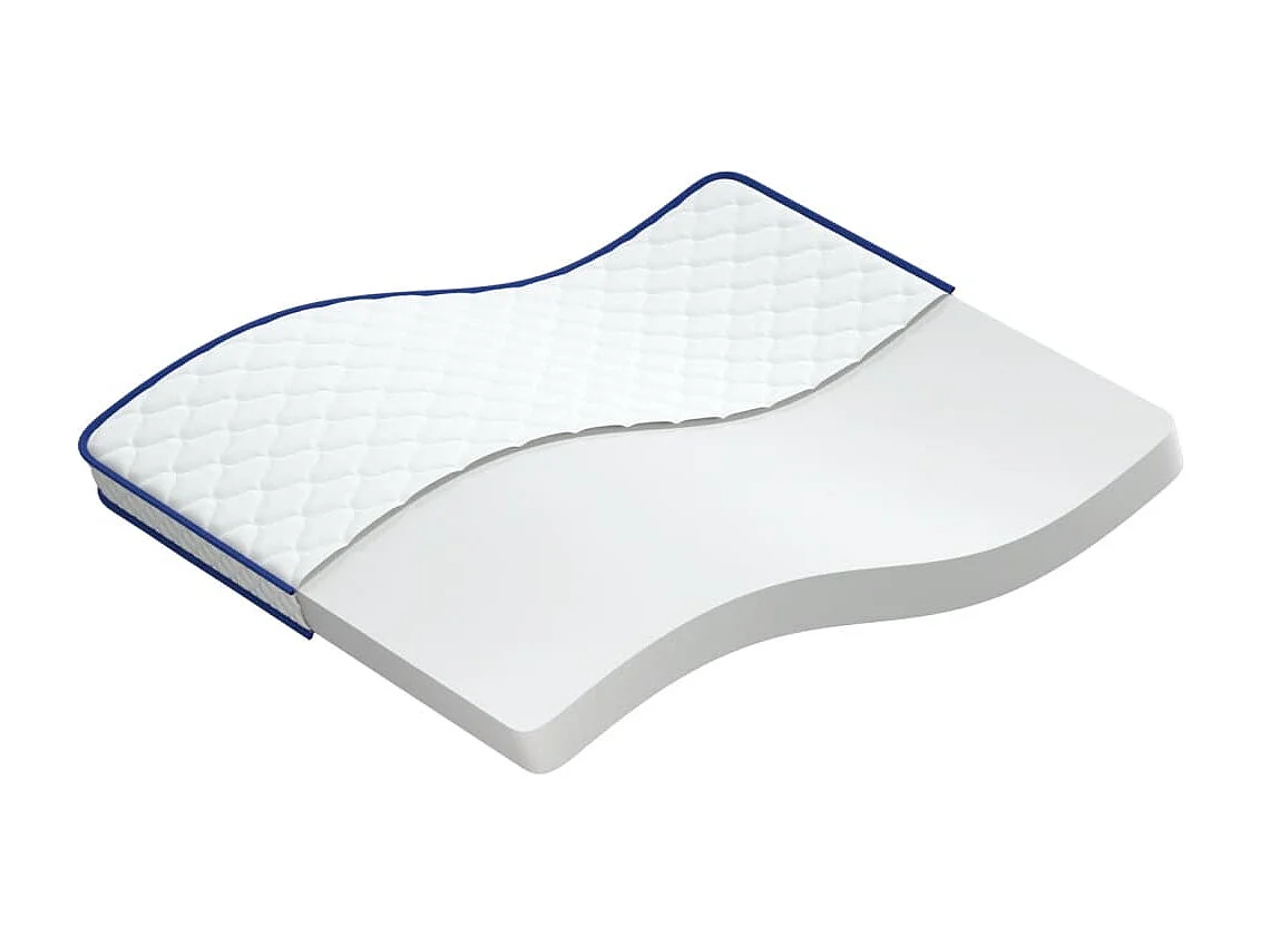 Matelas en mousse à mémoire de forme blanc 140x190x17 cm