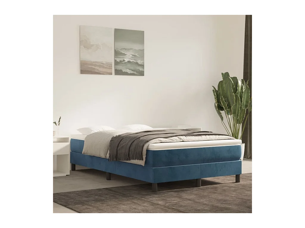 Matelas de lit à ressorts ensachés 120x210x20 cm velours
