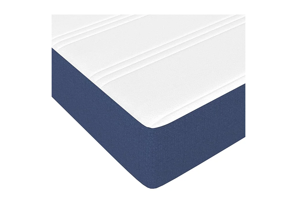 Materasso per letto a molle insacchettate Blu 140x190x20 cm Tessuto