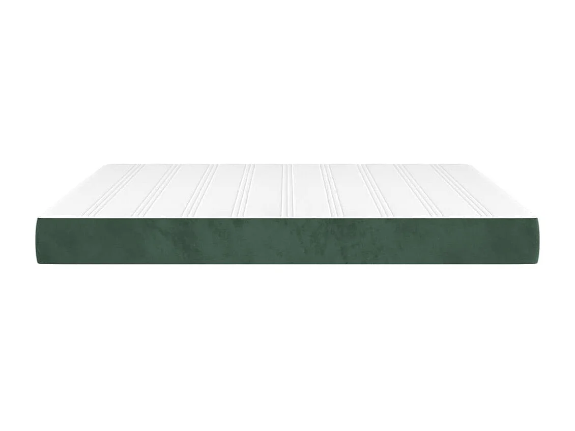 Materasso per letto a molle insacchettate Verde scuro 160x200x20 cm