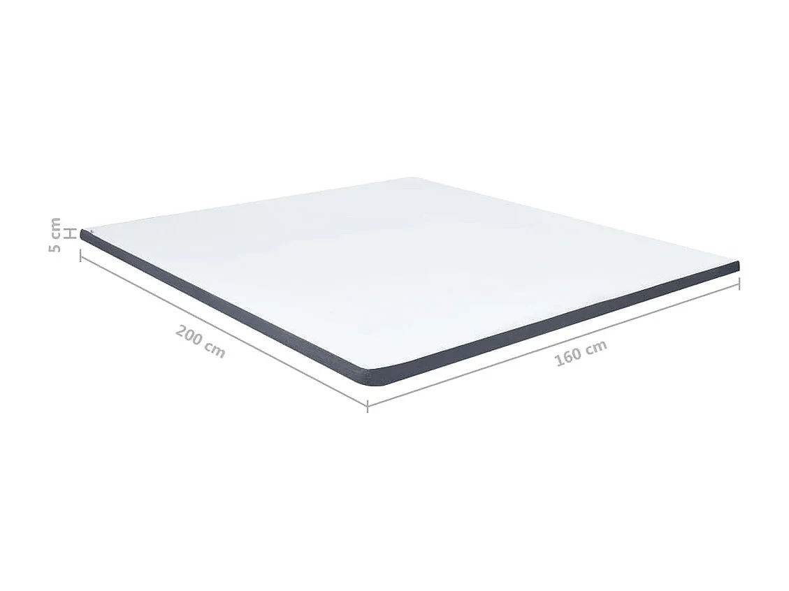 Coprimaterasso imbottito a molle 200x160x5 cm