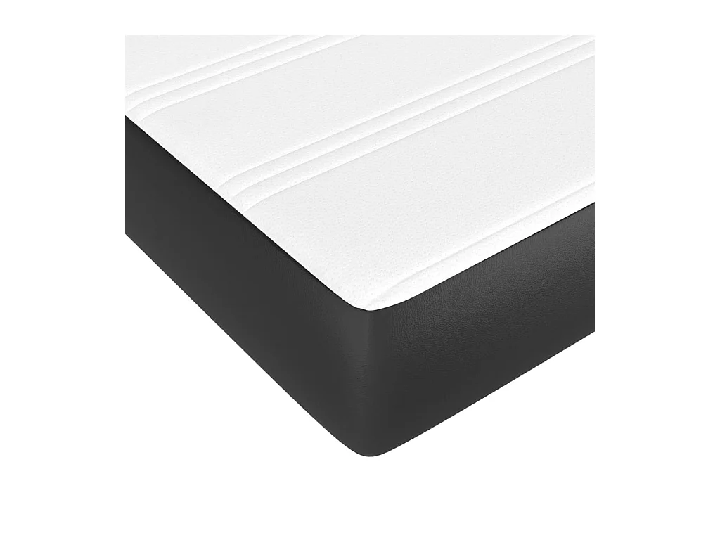 Materasso per letto a molle insacchettate Nero 140x190x20 cm Ecopelle