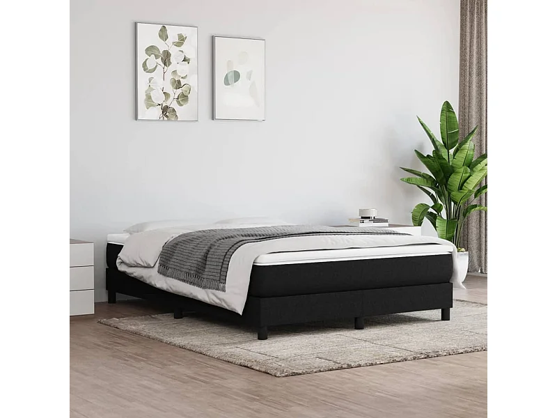 Matelas de lit à ressorts ensachés Noir 140x190x20 cm Tissu