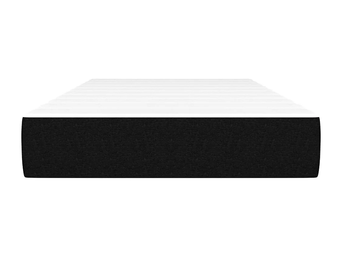 Matelas de lit à ressorts ensachés Noir 90x200x20 cm Tissu