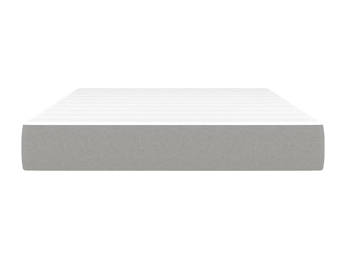 Materasso per letto a molle insacchettate Grigio chiaro 120x200x20 cm