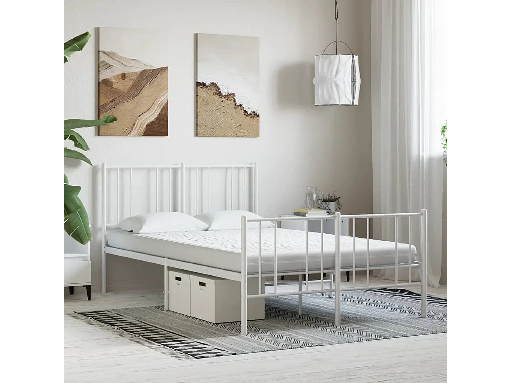 Matelas en mousse blanc 120x210 cm 7 zones dureté 20 ILD