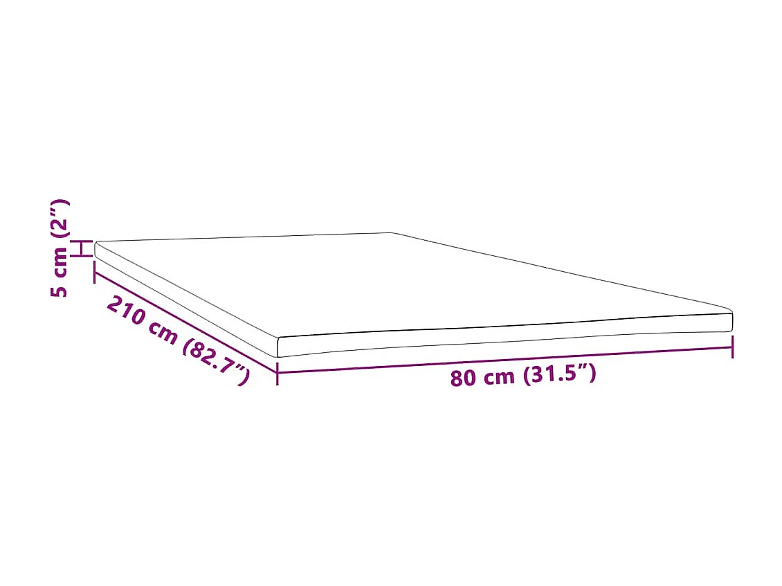 Coprimaterasso 80x210x5 cm