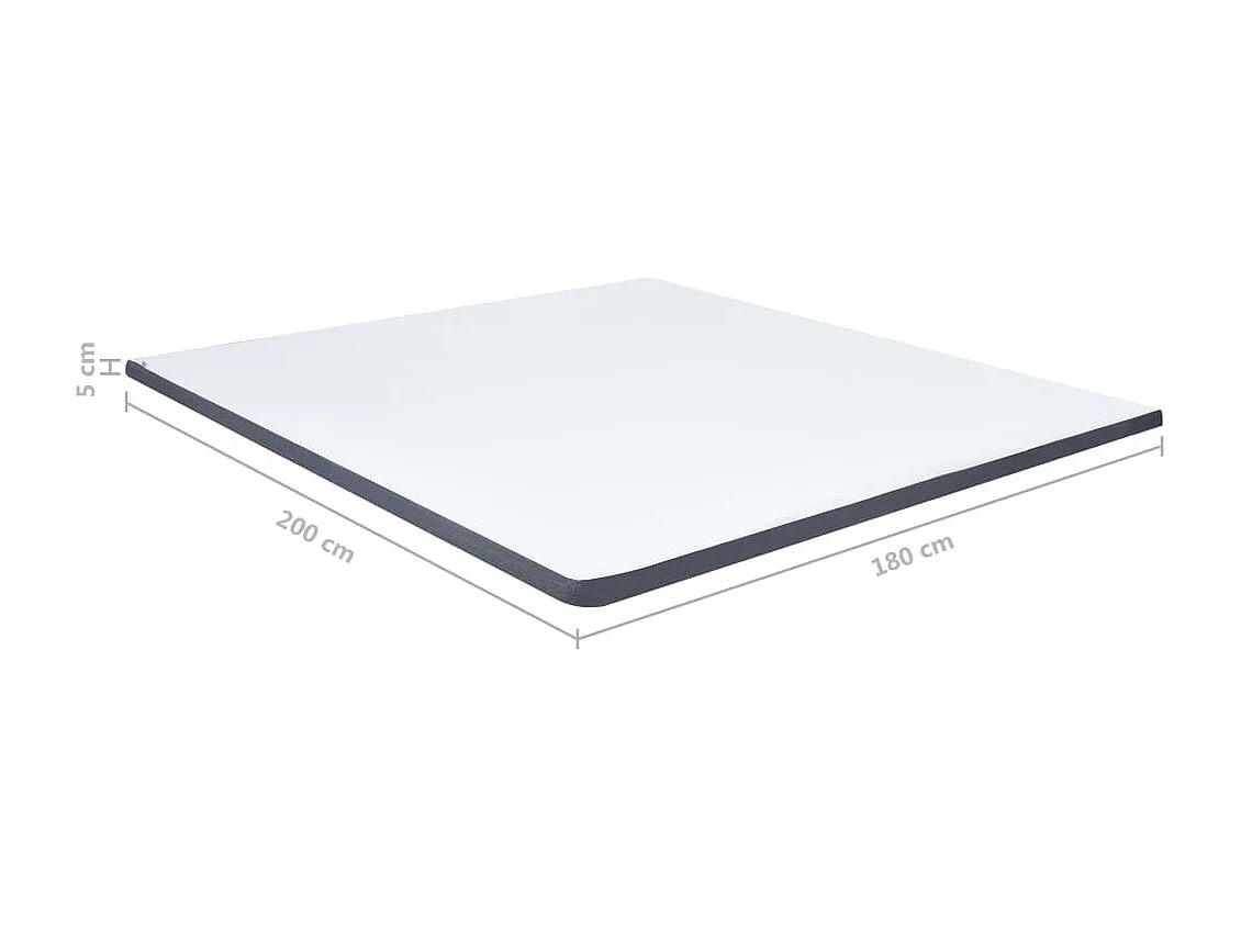Surmatelas de sommier tapissier 200x180x5 cm