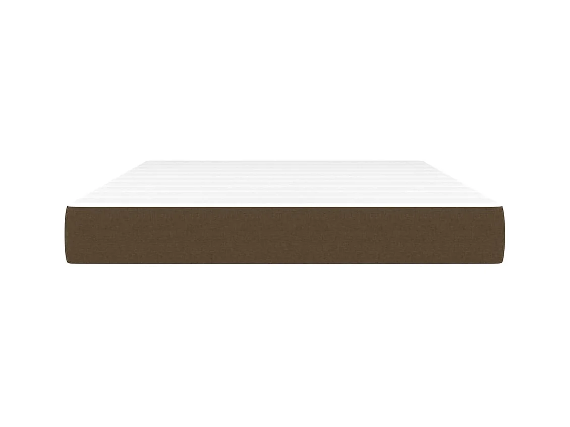 Materasso per letto a molle insacchettate Marrone scuro 140x200x20 cm